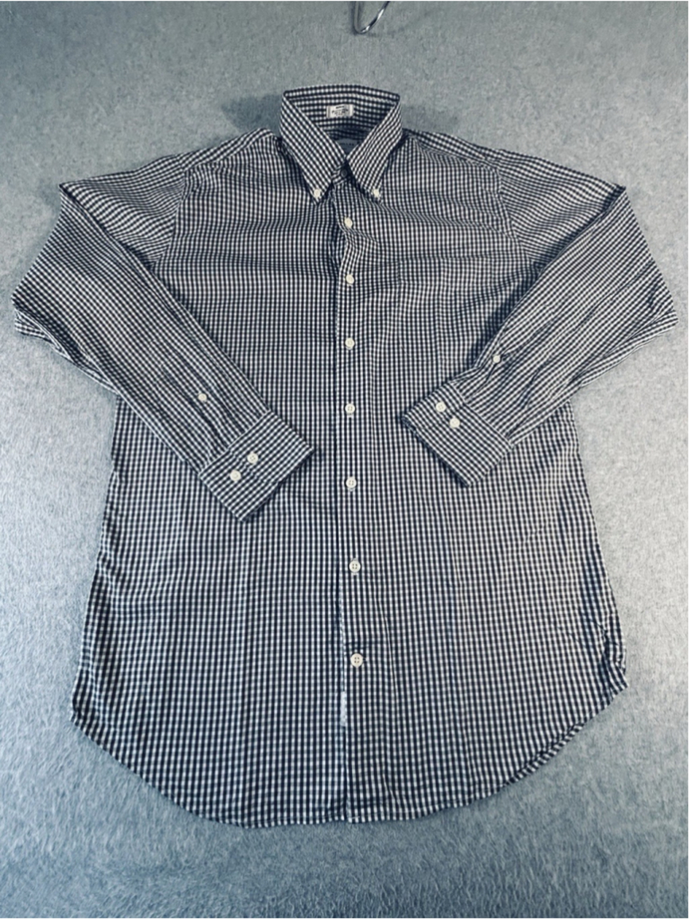 Peter Millar Crown Soft Button Up Shirt Mens Medium Blue Gingham Check